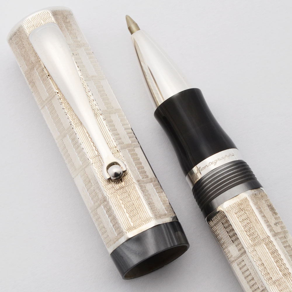 その他 MONTEGRAPPA Privilege Deco Pearl Gray Montegrappa Privilege Deco (Large) Rollerball Pen - Faceted